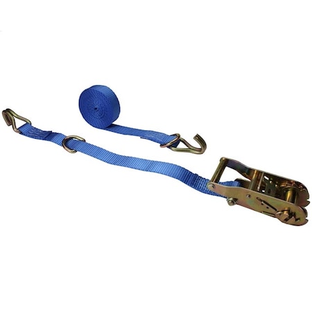 Us Cargo Control 1" x 20' Ratchet Strap w/ J-Hook & D-Ring 2620WHFDR
